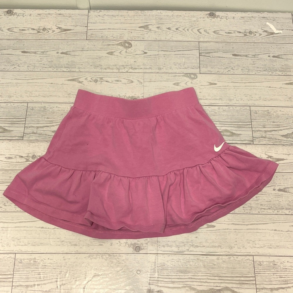 Nike Girls Pink Ruffled Skort Toddler Size 4T Athletic Tennis Skirt Shorts